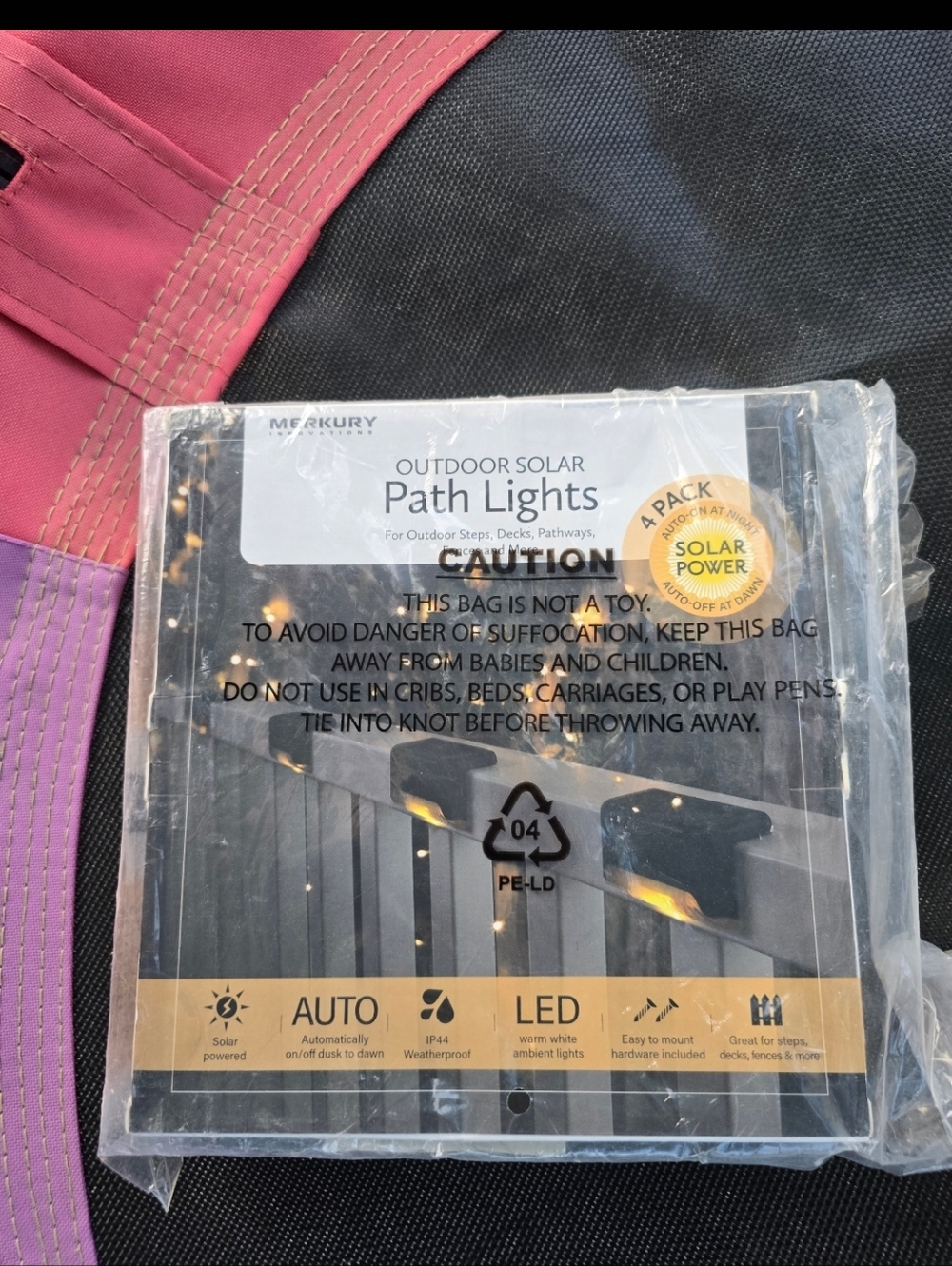 NEW Merkury Innovations Outdoor Solar Path Lights NWT NIB - Picture 2 of 3